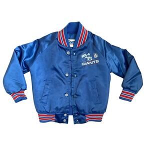 ChalkLine Jacket Kids Sz 4 YOUTH New York Giants Bomber Vintage 80s Satin NY NFL
